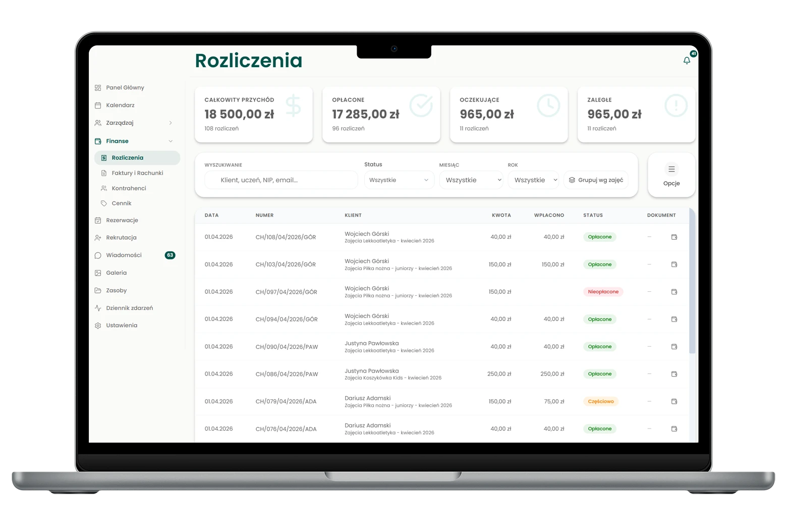 Rozliczenia i finanse